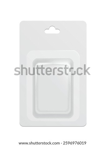 White Clear Product Package Box Transparent Blister. EPS10 Vector