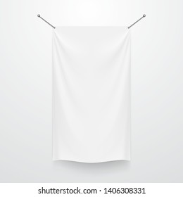 White Clear Textile Banner Template. EPS10 Vector