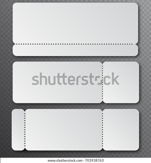 透明な背景に白いクリアチケットテンプレート と切り取りエレメント 音楽 ダンス ライブコンサートのイベント入場ベクター招待カード 宝くじが空です のベクター画像素材 ロイヤリティフリー