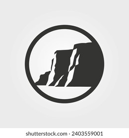 Icono de los acantilados blancos de Dover - Ilustración vectorial simple