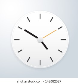 White clock vector