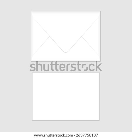 White closed envelope mockup template. Euro flap luxury mailing envelope for wedding, invitations, graduation, birthday, party and more. Ready to use for your design or business.