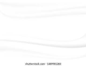 White cloth background abstract with soft waves.vector eps10.