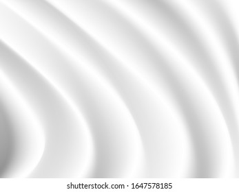 White cloth background abstract with soft waves.