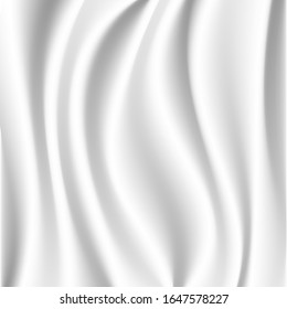White cloth background abstract with soft waves.