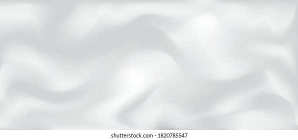 White cloth background abstract with soft waves.