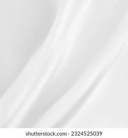 Resumen de fondo de tela blanca con ondas suaves.