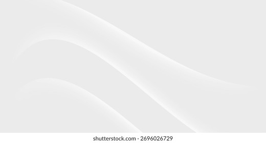 Fundo de pano branco abstrato com ondas suaves.