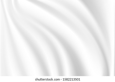 White cloth with soft waves background.