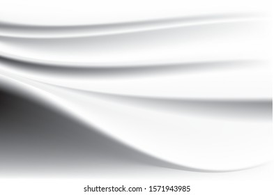 white cloth wave abstract background.
