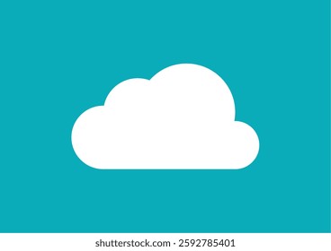 White Cloud in Blue Sky Background
