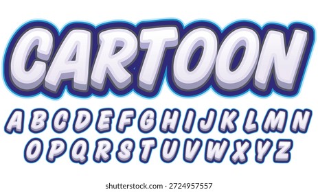 Efecto de texto de dibujos animados de nube blanca