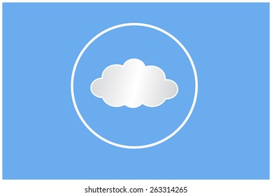 White cloud in circle