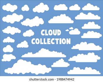 White Cloud Collection in the blue sky