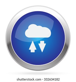 White Cloud Computing icon on blue web app button