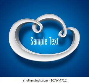 White cloud concept illustration. Vector