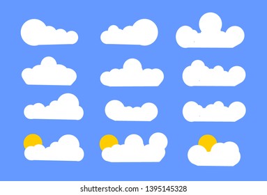 white cloud design with many choices