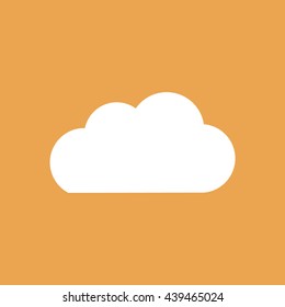 White cloud icon vector