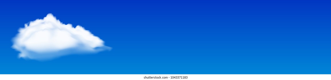 White cloud on blue sky - stock vector