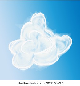 white cloud on blue sky vector illustration