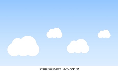 nube blanca sobre fondo azul cielo con espacio de copia