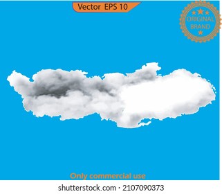  Weiße Wolke am blauen Himmel.  Hohe Auflösung
