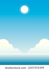 white cloud on blue sky. illustration vector.