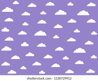 White cloud on purple background. cloud sky.