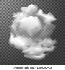 White cloud on Transparent background	
