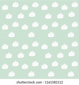 White Cloud Pattern Isolated On Blue Stock Vector (Royalty Free ...