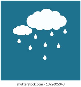 white cloud with rain vector