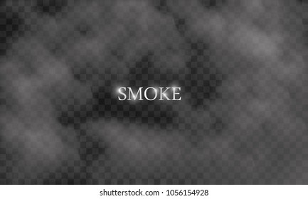 White cloud or smoke isolated on black background