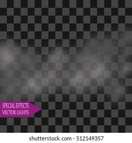 White cloud or smoke isolated on black background