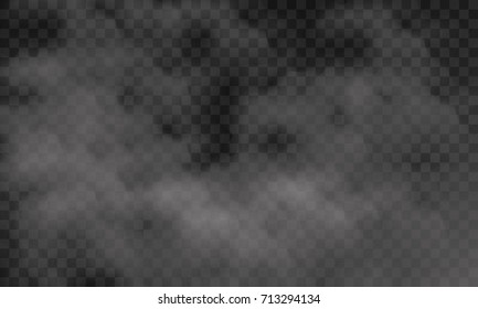 White cloud or smoke isolated on black background