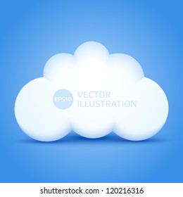 White cloud vector illustration