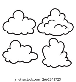 Ilustración vectorial de nube blanca Alta resolución