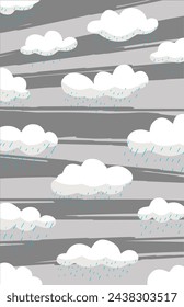 White cloud wallpaper on a gray background