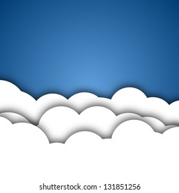 White Clouds Background