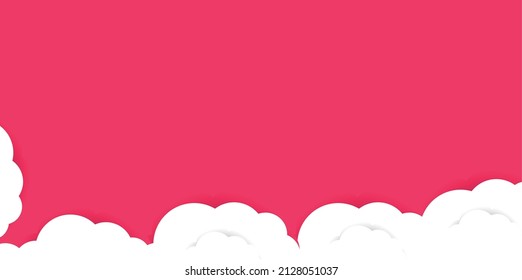 White clouds background in 3d style design Free Vector 