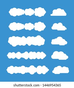 White clouds in blue sky