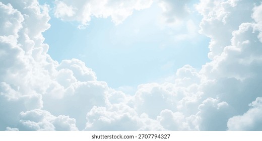Nubes blancas con el fondo azul del cielo. Hermosas nubes en el cielo azul en una textura de fondo de día soleado.