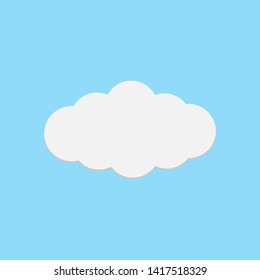 White clouds in the blue sky icon-vector