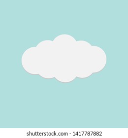 White clouds in the blue sky icon-vector