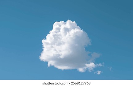 White clouds. cloud in blue sky.  Beautiful cloudscape with fluffy cumulus. Outdoor summer floating cloudy heavens vector background.