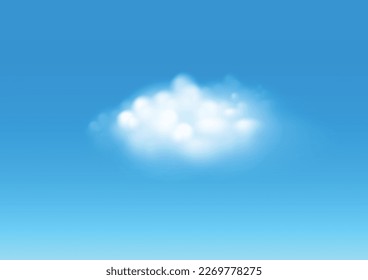 White clouds are depicted in a vector image against a vivid, deep blue background. clouds that appear gentle.