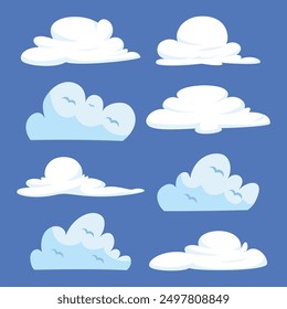 Nubes blancas de diferentes Formas de estilo