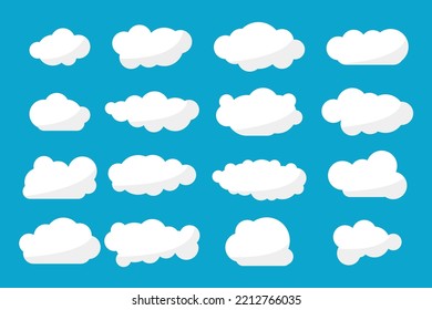 white clouds with gray shadows blue background Many styles to choose from