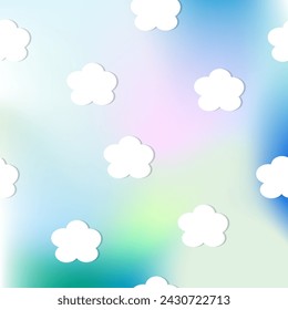 White clouds on abstract blue sky