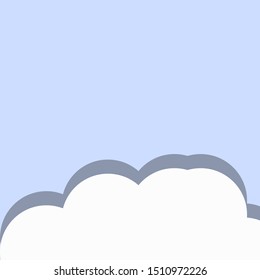 White clouds on blue background