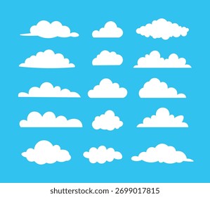 Nubes blancas sobre fondo azul
